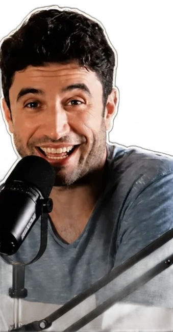 César, laughing